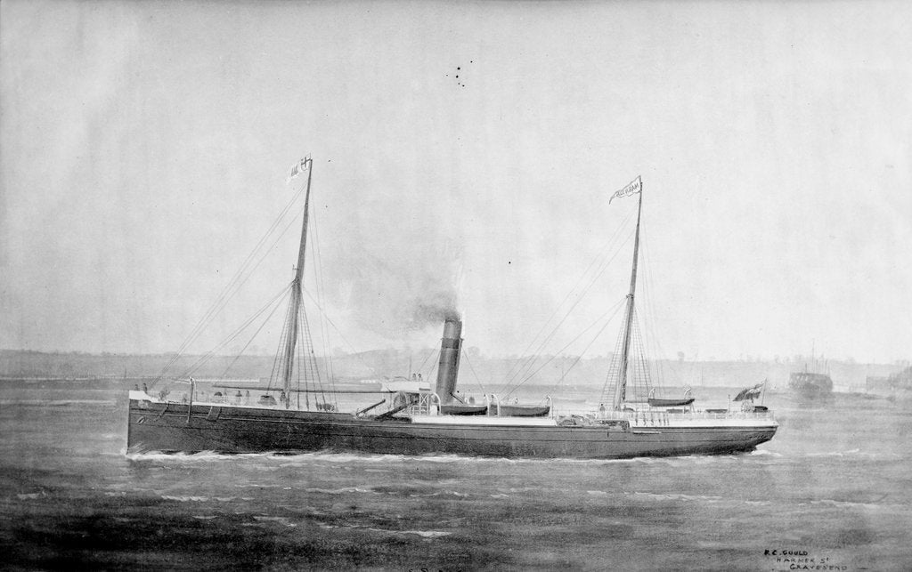 Detail of 'Marmion' cargo steamer, short sea, copy of a painting by unknown