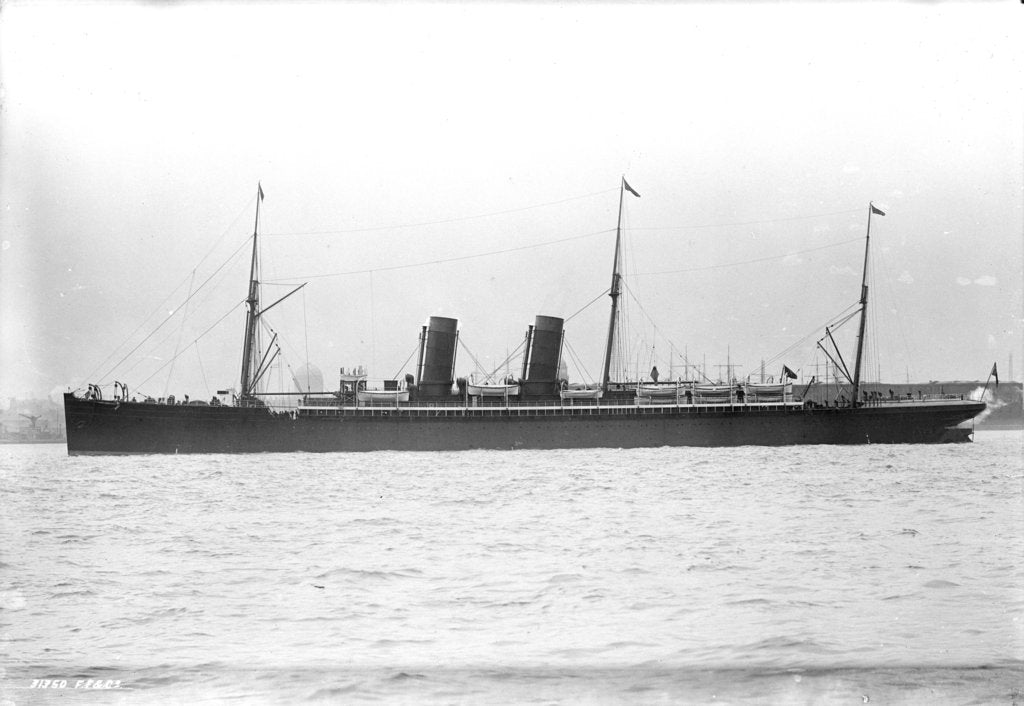 Detail of Passenger liner 'Umbria' (Br, 1884) Cunard S S Co Ltd. by unknown