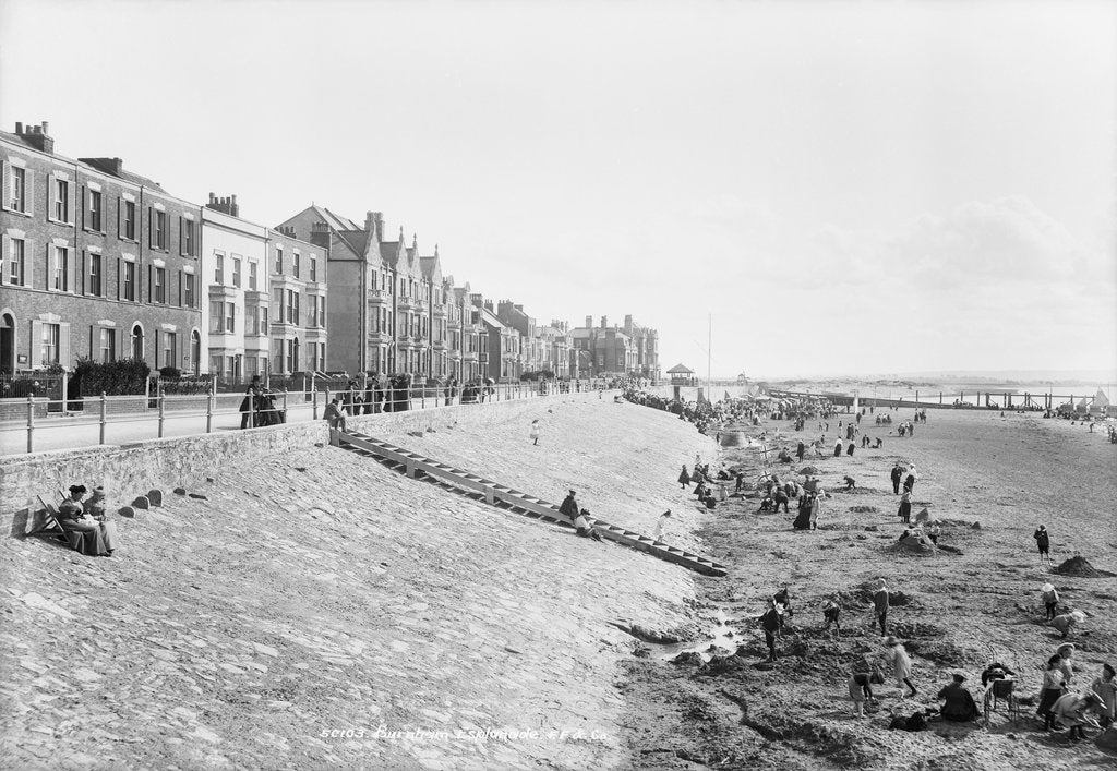 Detail of Seafront and beach, Burnham-on-Sea, Somerset by Francis Frith & Co.