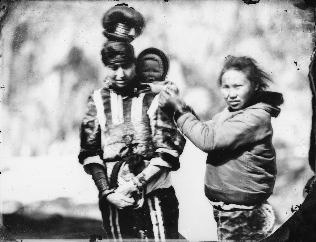 Detail of Two Inuit women with baby by Edward Augustus Inglefield