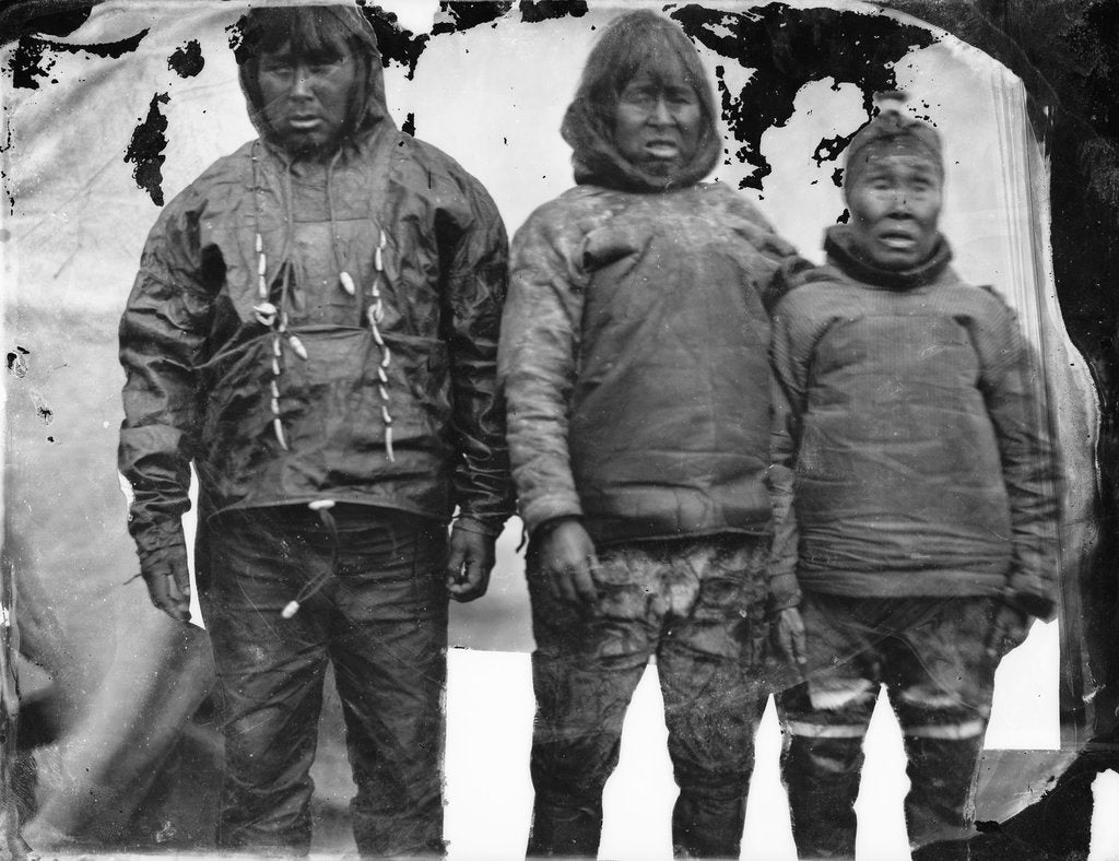 Detail of Portrait of Inuit group by Edward Augustus Inglefield