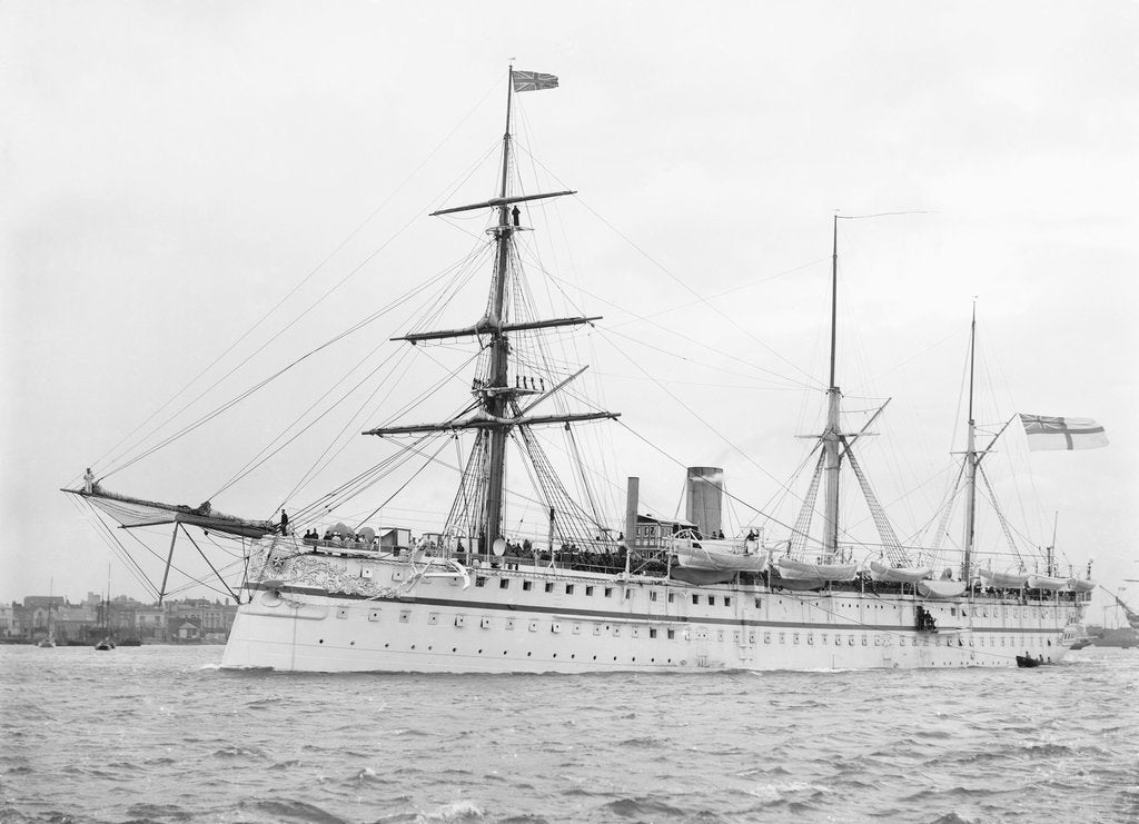 Detail of HMS 'Crocodile' (1867), Indian troopship by unknown