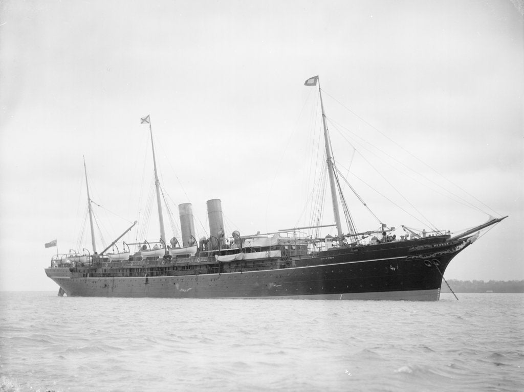 Detail of Passenger liner 'Atrato' (Br, 1888) at anchor by unknown
