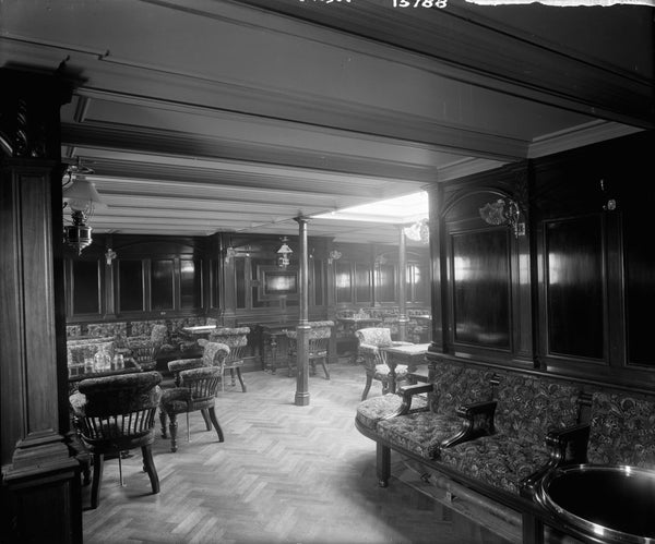 First Class Smoking Room on the 'Saxonia' (1900) posters & prints by ...