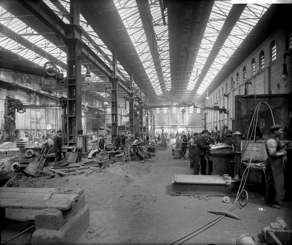 Detail of Brass Foundry at John Brown & Co. Ltd, Clydebank, 1901 by Bedford Lemere & Co.