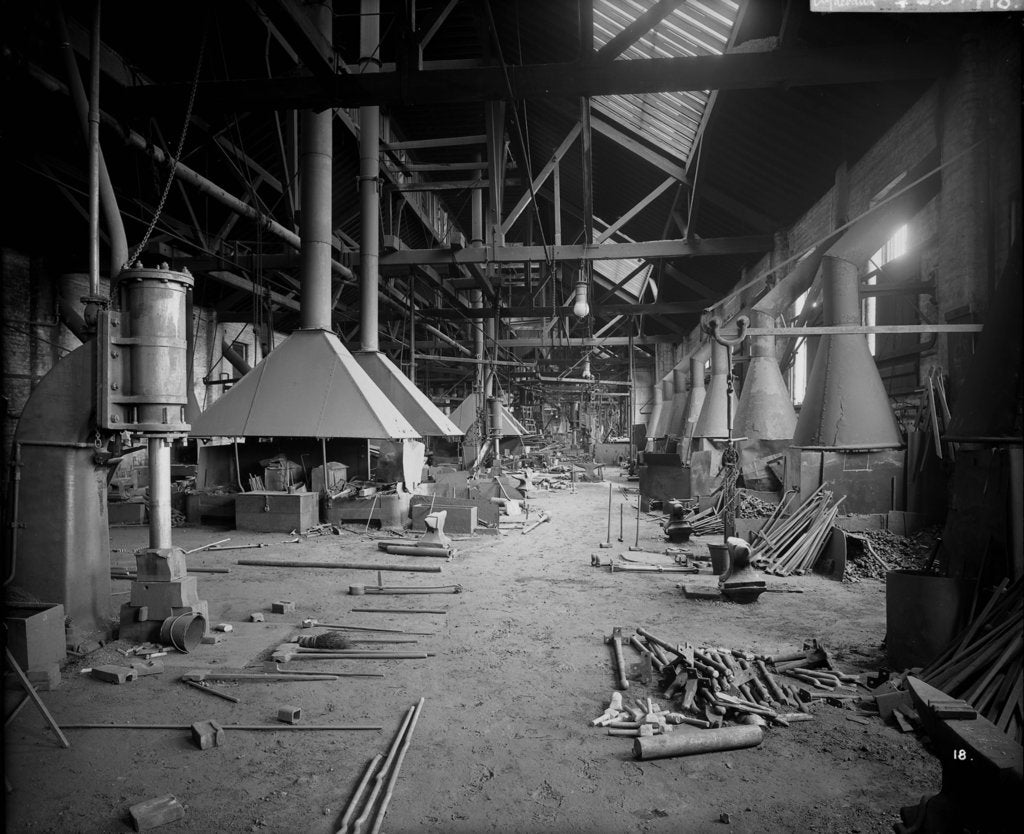 Detail of Shipyard Smithy at John Brown & Co. Ltd, Clydebank, 1901 by Bedford Lemere & Co.