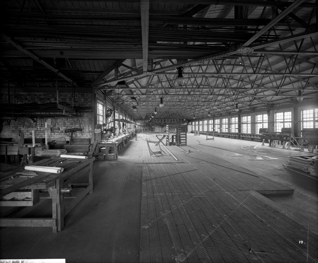 Detail of Mould Loft at John Brown & Co. Ltd, Clydebank, 1901 by Bedford Lemere & Co.