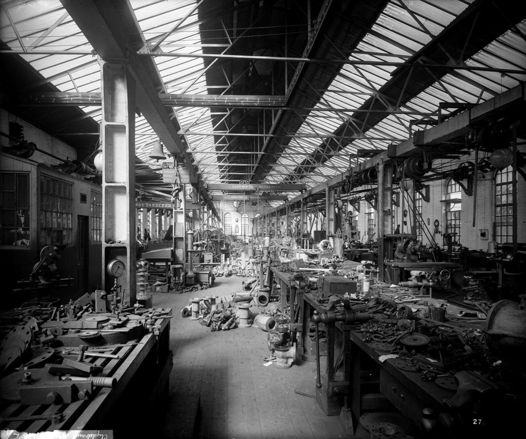 Detail of Brass-Finishing Shop at John Brown & Co. Ltd, Clydebank, 1901 by Bedford Lemere & Co.