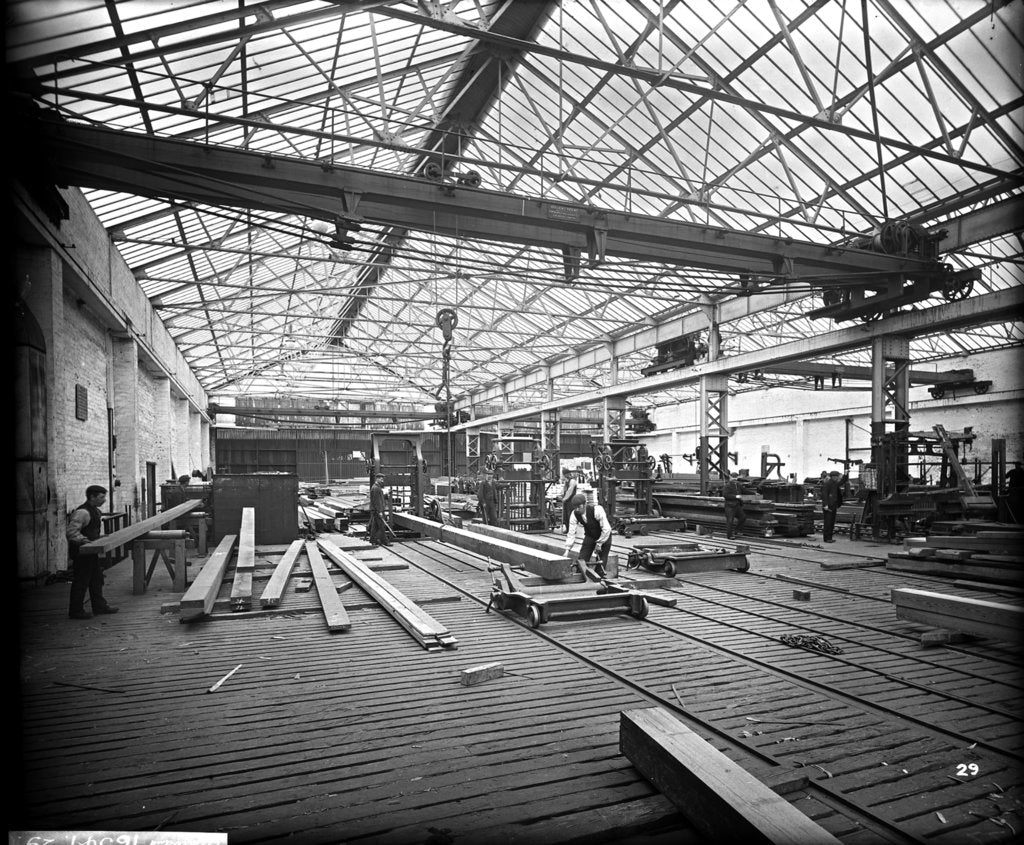 Detail of Sawmill at John Brown & Co. Ltd, Clydebank, 1901 by Bedford Lemere & Co.