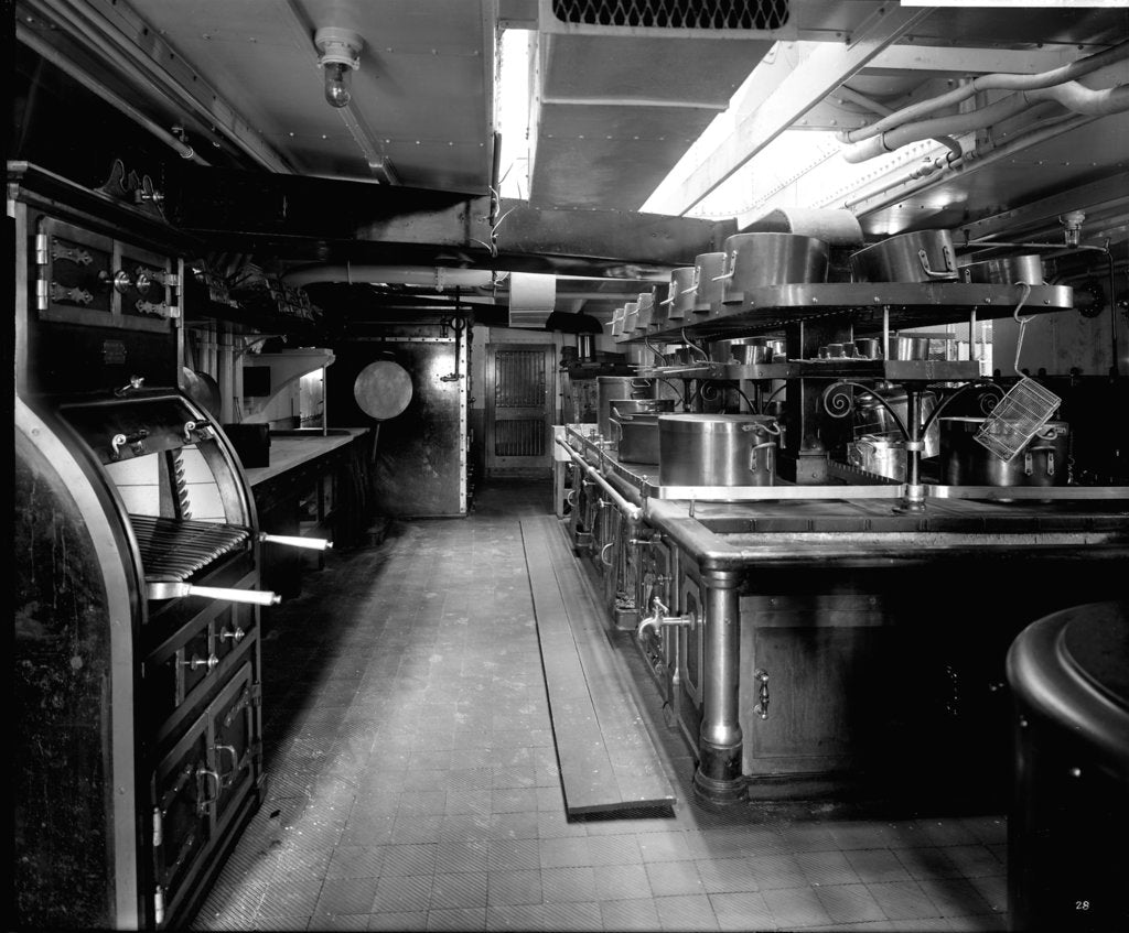 Detail of Passenger Galley on the 'Balmoral Castle' (1910) by Bedford Lemere & Co.