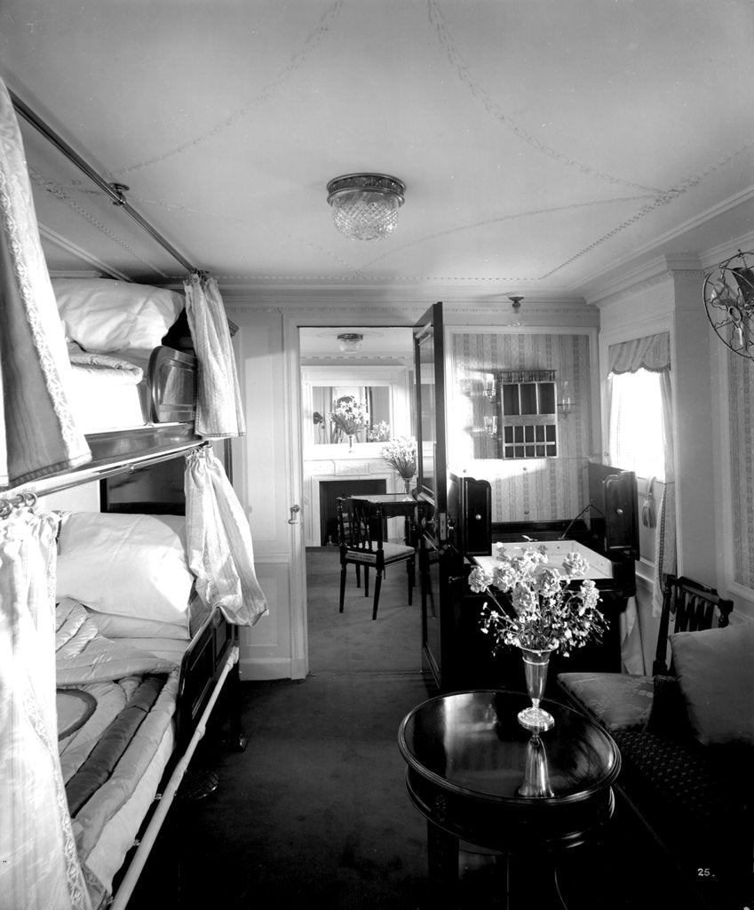 Detail of First Class suite on the 'Empress of Asia' (1913) by Bedford Lemere & Co.