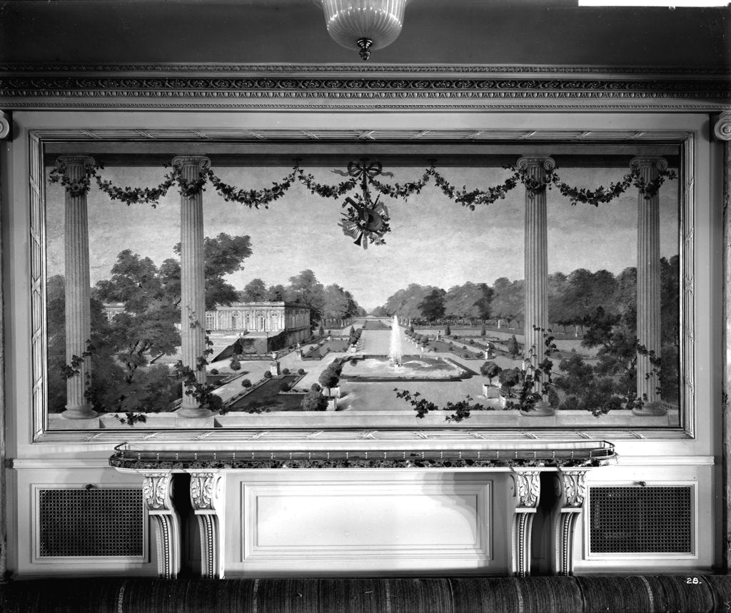 Detail of Decorative painting in the First Class Dining Saloon on the 'Aquitania' (1914) by Bedford Lemere & Co.