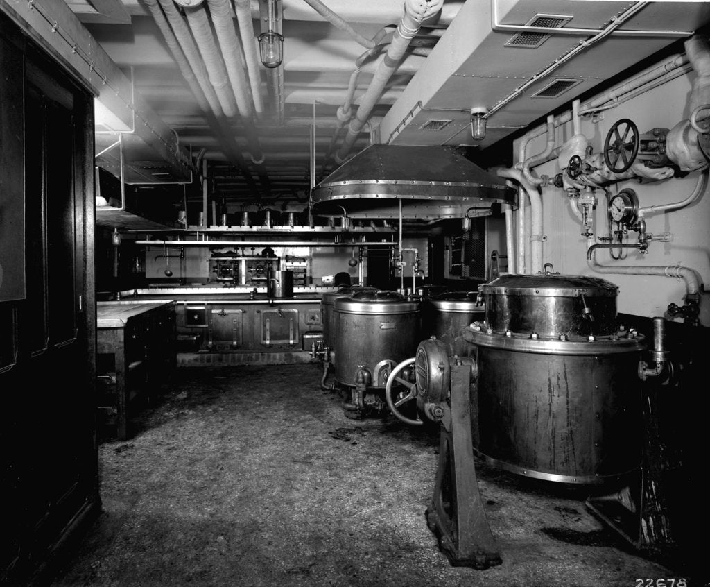 Detail of Second Class Galley on the 'Aquitania' (1914) by Bedford Lemere & Co.