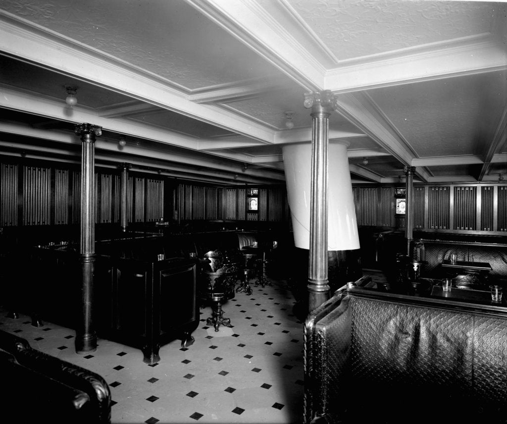 Detail of Second Class Smoking Room on the 'Adriatic' (1906) by Bedford Lemere & Co.