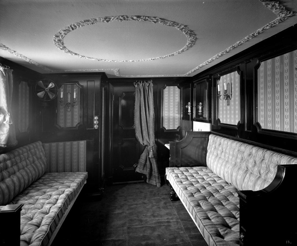 Detail of First Class special stateroom on the 'Ciudad de Buenos Aires' (1914) by Bedford Lemere & Co.