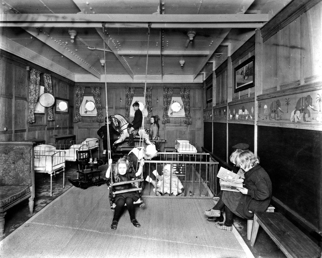 Detail of Cabin Class Nursery on the 'Metagama' (1915) by Bedford Lemere & Co.