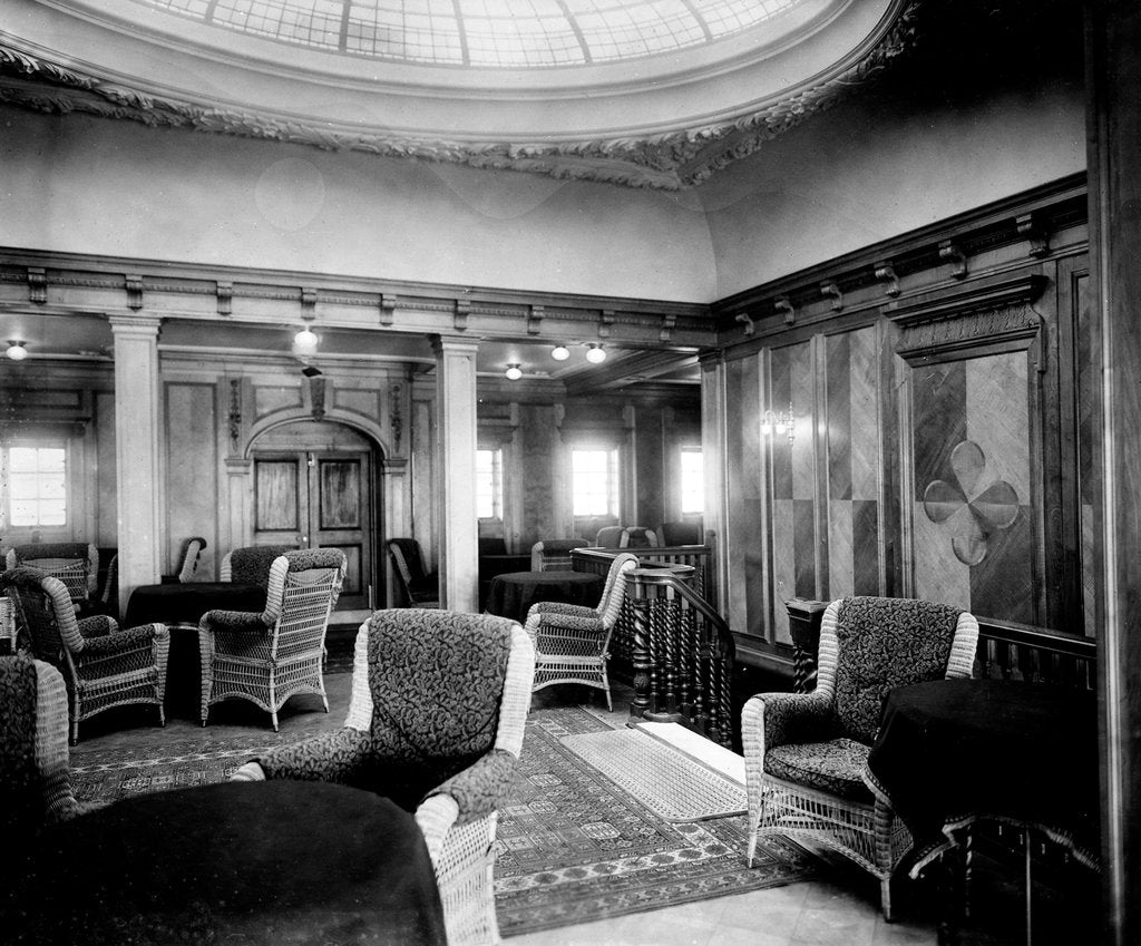 Detail of First Class Smoking Room on the 'Niagara' (1913) by Bedford Lemere & Co.