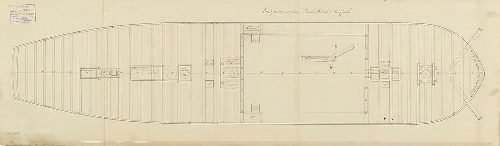 Quarterdeck and forecastle of the 'Endymion' (Br, 1797)