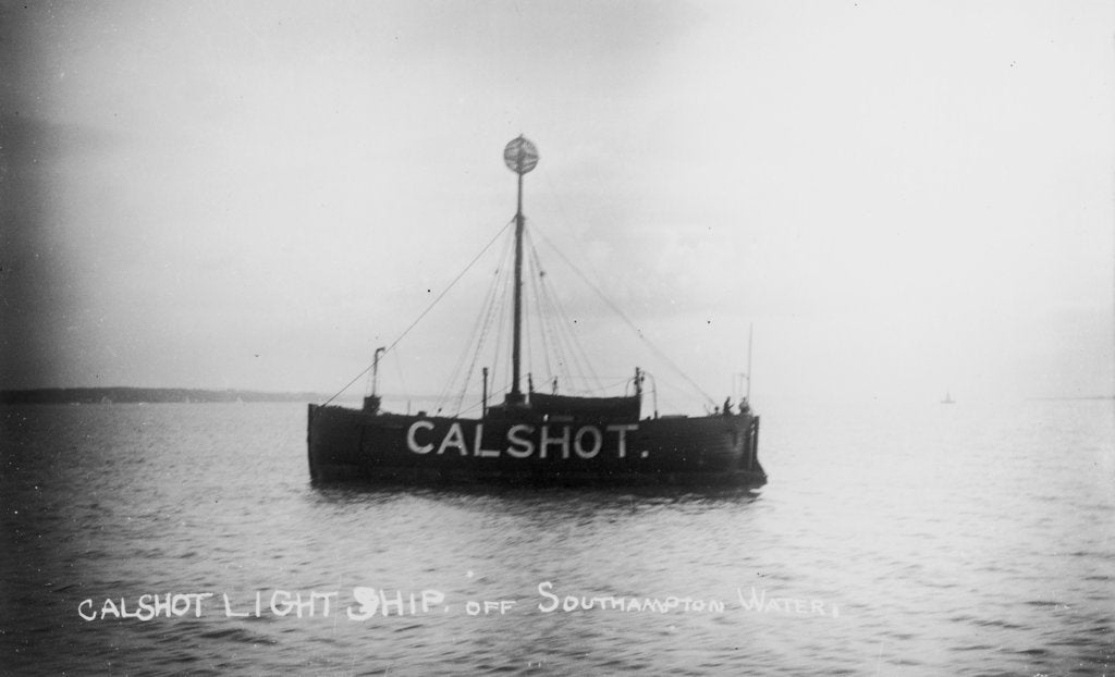 Detail of Calshot lightship off Southampton Water by unknown