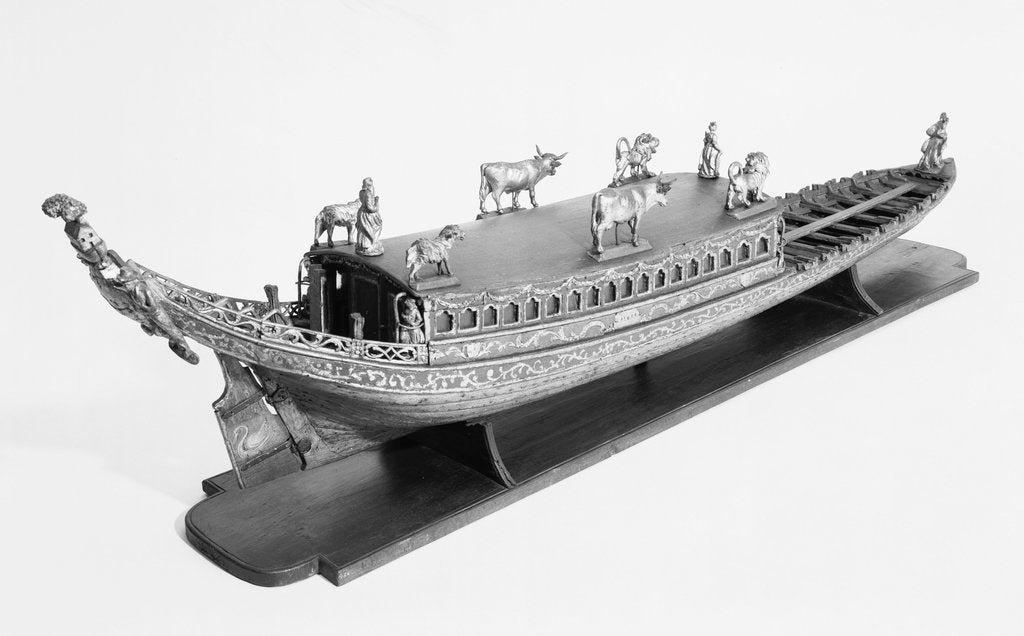 Detail of Ceremonial barge, circa 1780, starboard stern quarter by unknown