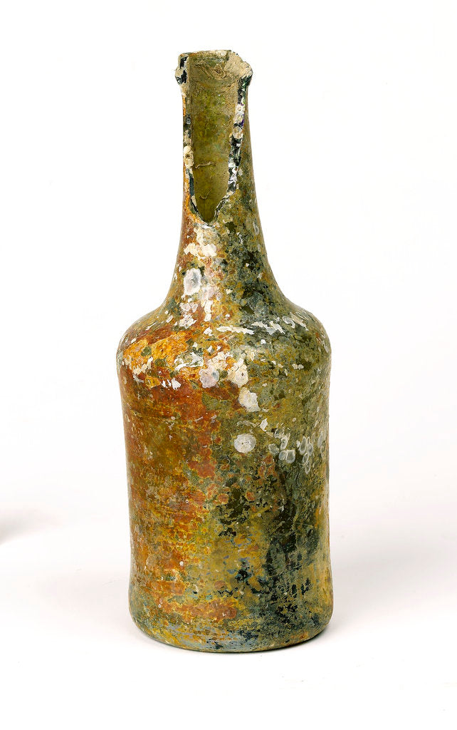 Detail of Glass wine bottle by Unknown