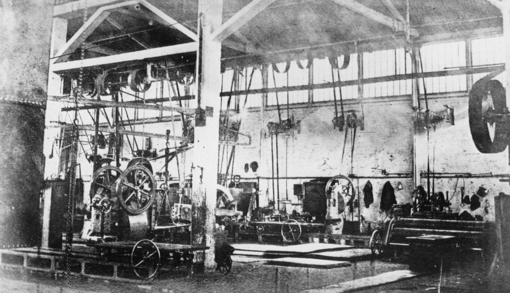 Detail of The boiler shop of the Penn and Son Works at Deptford Pier by unknown