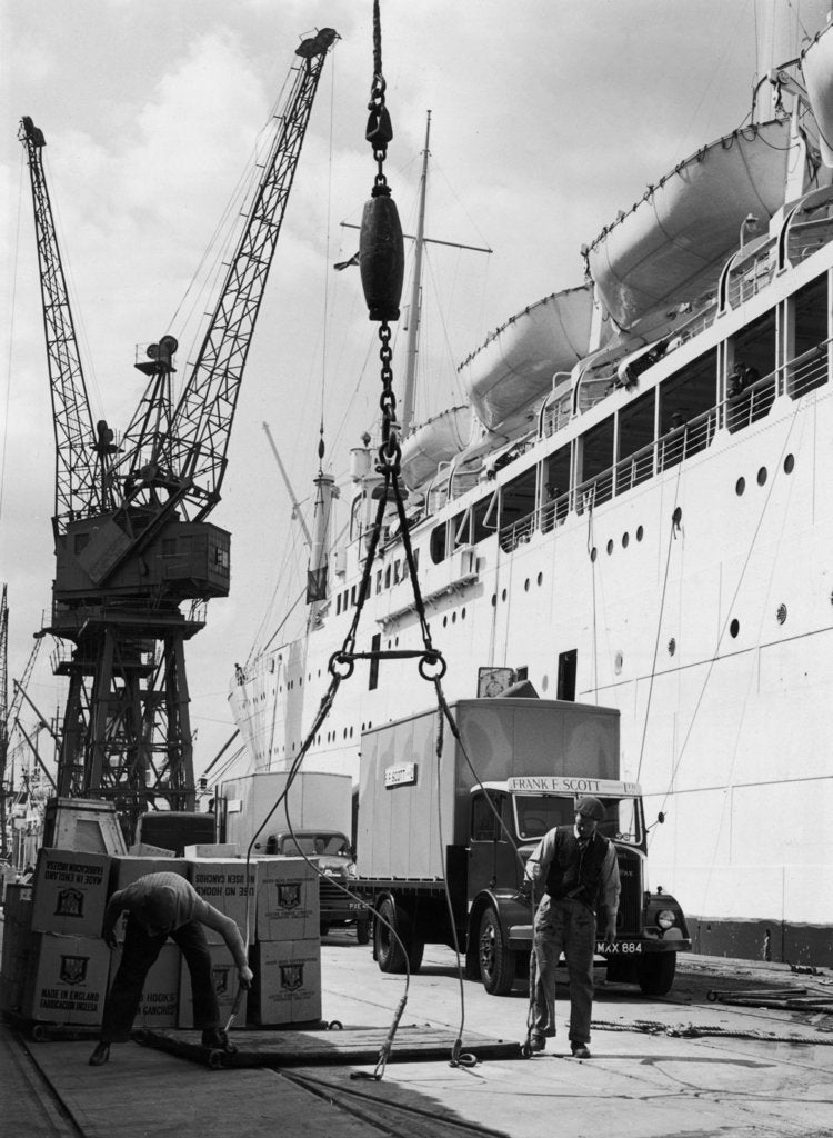 Detail of Loading the 'Corfu' at the King George V Dock by unknown