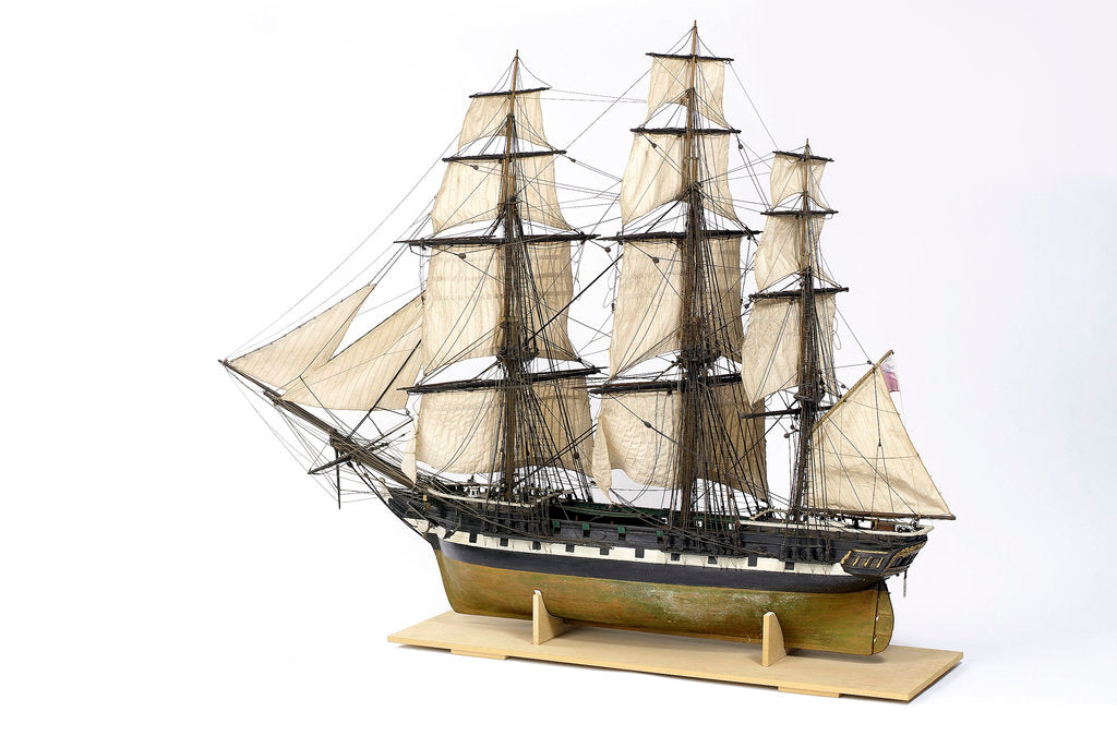 Detail of Frigate, port stern quarter by unknown