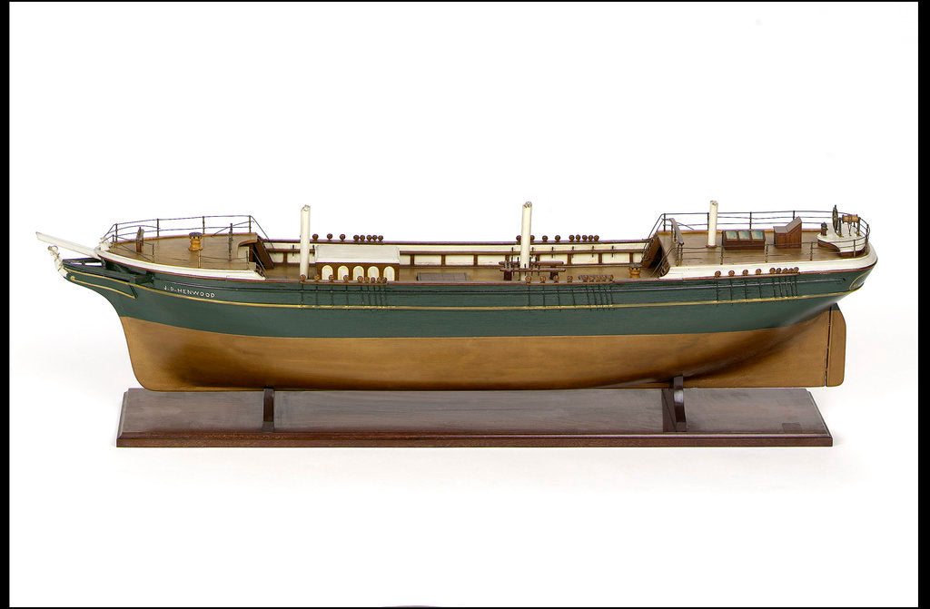 Detail of 'J D Henwood', port broadside by E. Tarry Adams