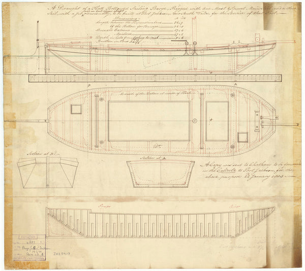 56ft Flat-bottomed Sailing Barge (1803)