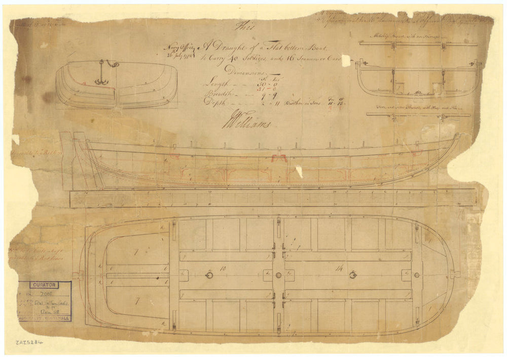 30ft Flat-bottomed Boat (1775)