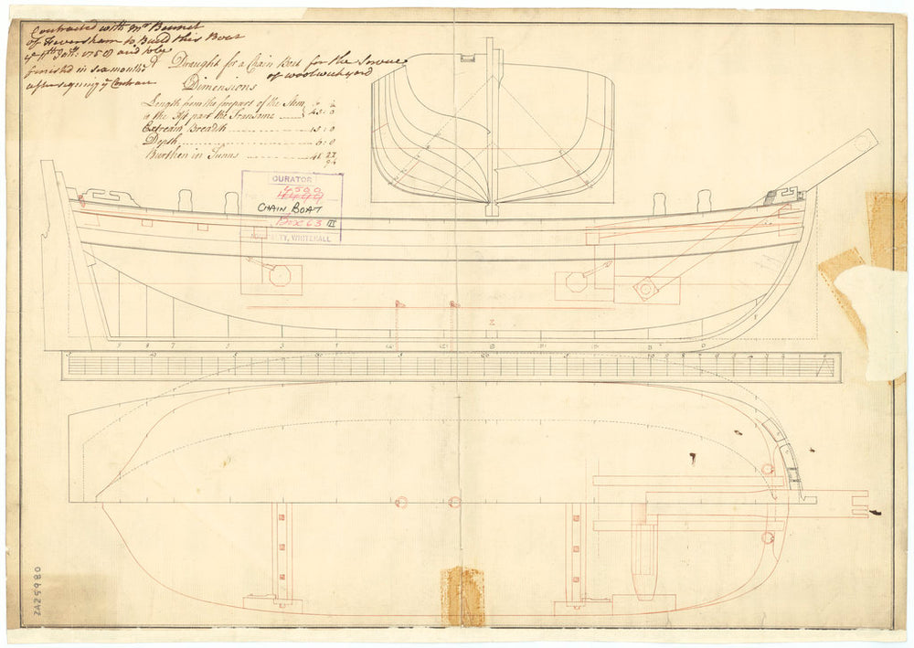 45ft Chain Boat (1758)