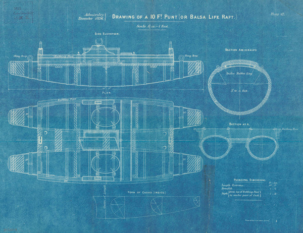 10ft Punt or balsa life raft (circa 1896)