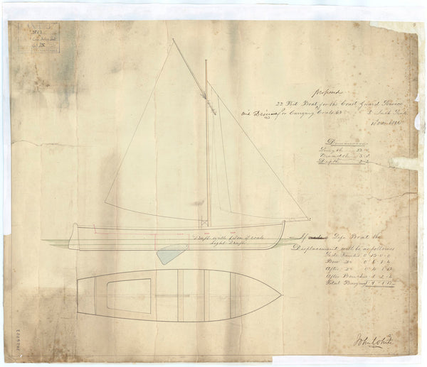 22ft Coastguard Sailing Boat (no date)