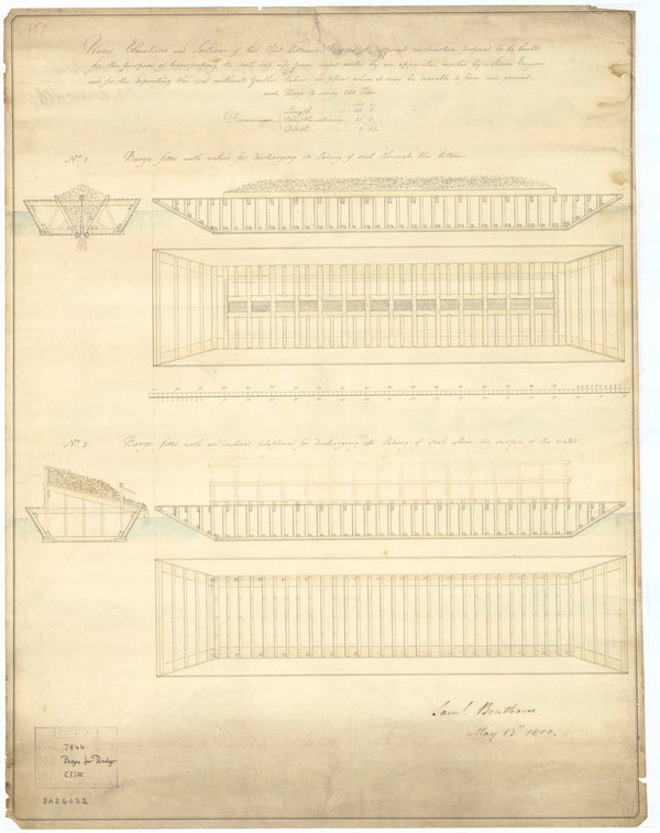 100ft Flat-Bottomed Mud Barges (no date)