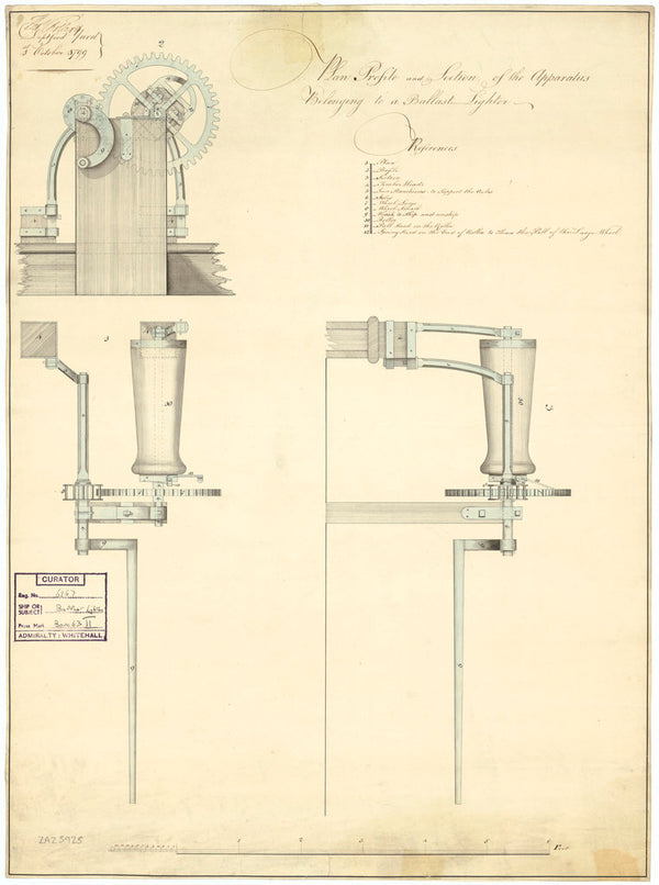 Winch apparatus for a Ballast Lighter (no date)