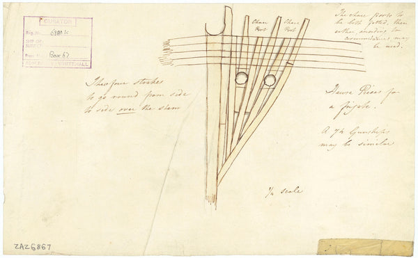 Bow strakes and frames for frigates, similar for 74-gun ships.