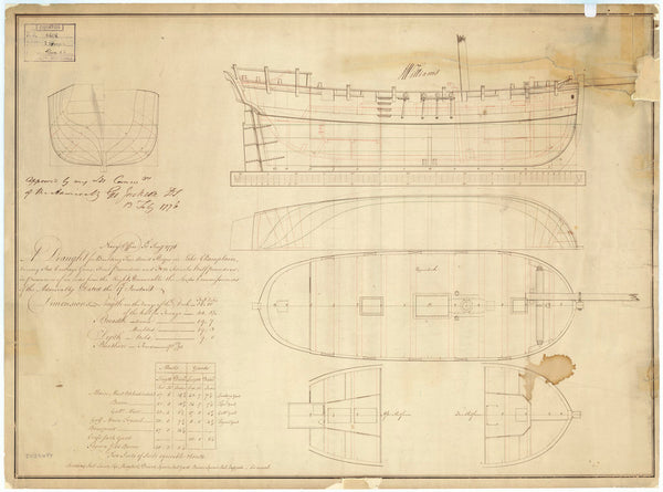 Unnamed 56ft single-masted Sloops (Circa 1776)