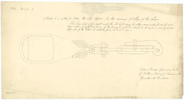 Slip stopper for mooring Ships of the Line