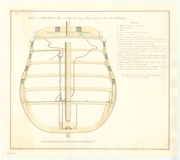 John Hearle's Fire and Wash Engine Pump as fitted to Caledonia (1808)