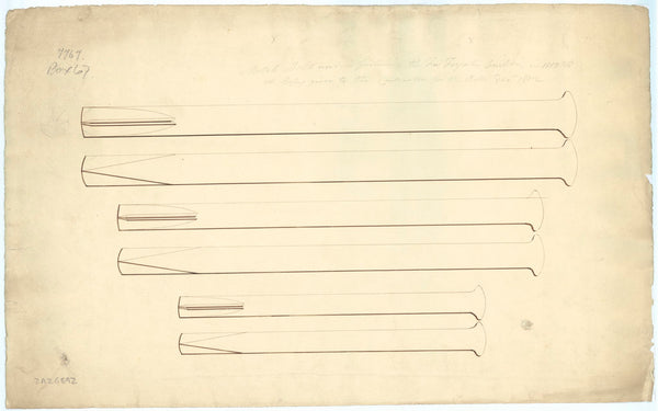 Metal bolts for fastening fir-built Frigates