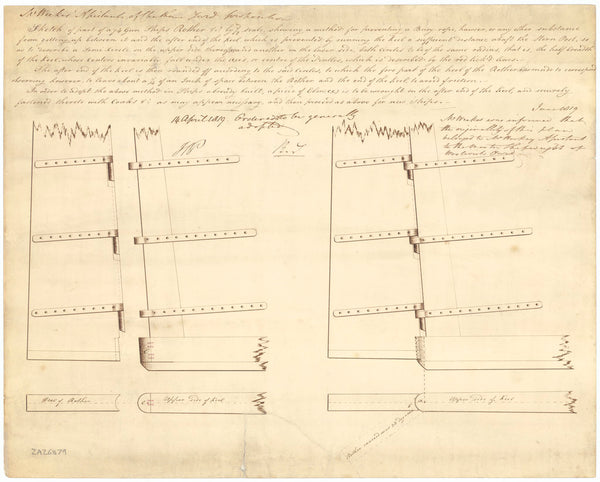 Proposed Rudder modifications for 74 gun ships