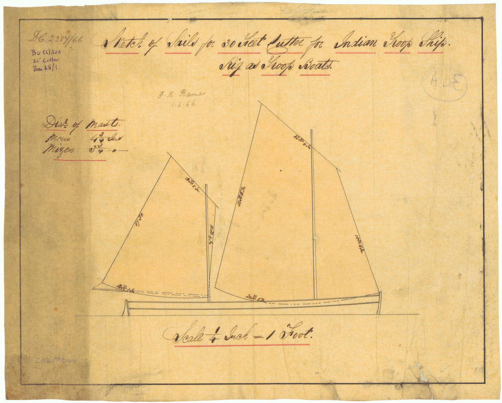 30 ft Cutter for Indian Troopships