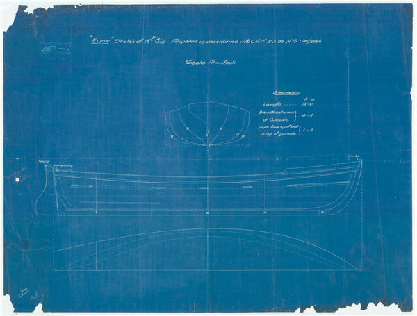 Lines and profile blueprint plan