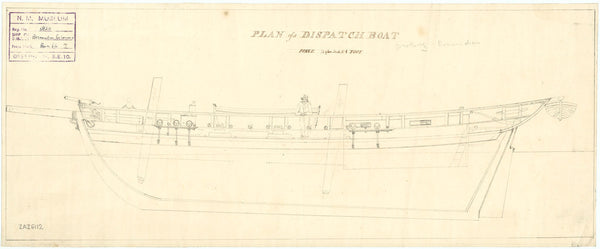 Profile plan of a Dispatch Boat