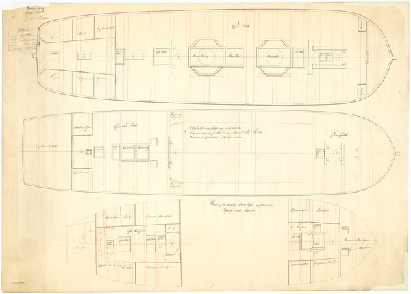 Deck plans of 'Acheron' (1803)