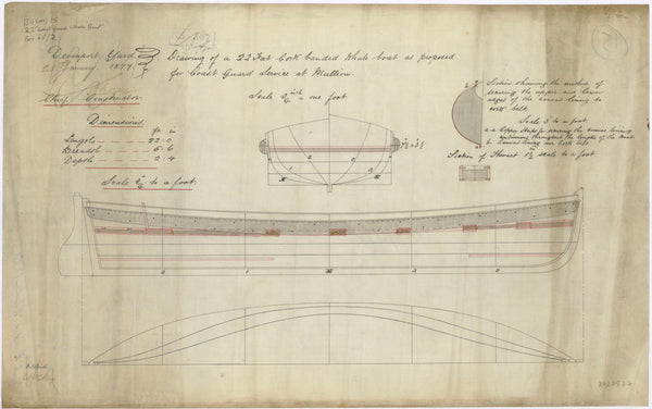 22ft Cork Banded Whale Boat (1877)