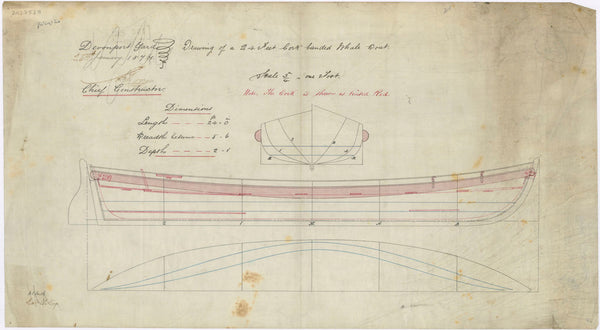 24ft Cork Banded Whale Boat (1877)