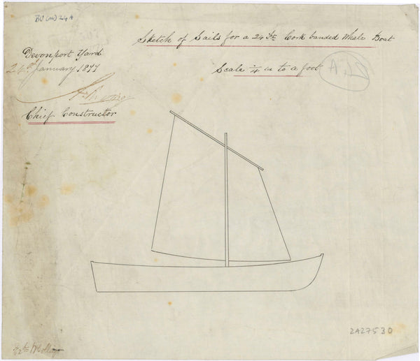24ft Cork Banded Whale Boat (1877)