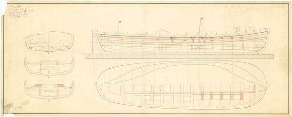 Lines & profile plan for a Gunboat